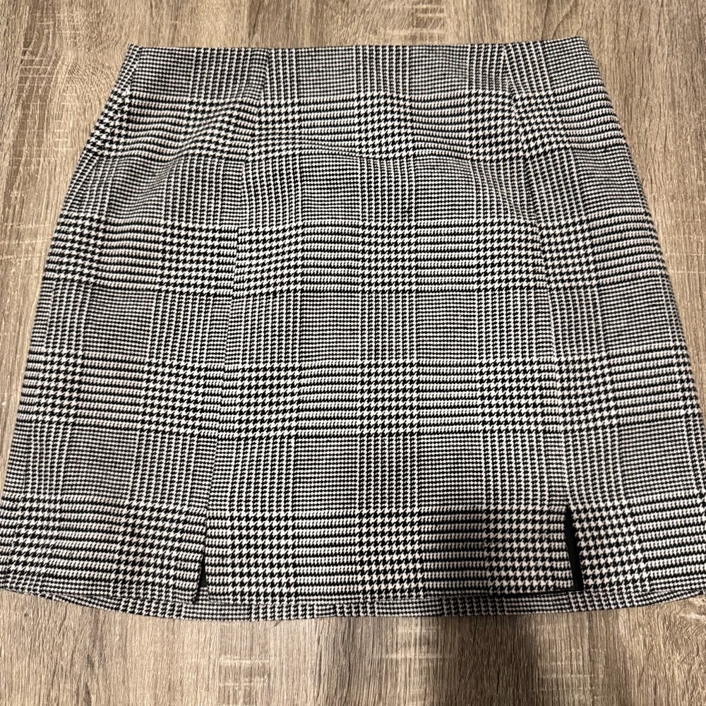 Twik Monochrome Checkered Pencil Skirt - Picture 2 of 7